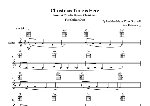 Christmas Time Is Here (arr. Heisenberg)