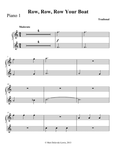Row Row Row Your Boat (arr. Meri Dolevski)