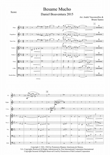 Besame Mucho (Kiss Me Much) (arr. Bruno Santos)