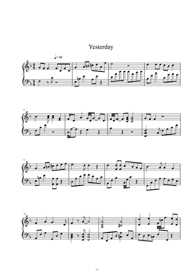 Yesterday (arr. The Beatles)