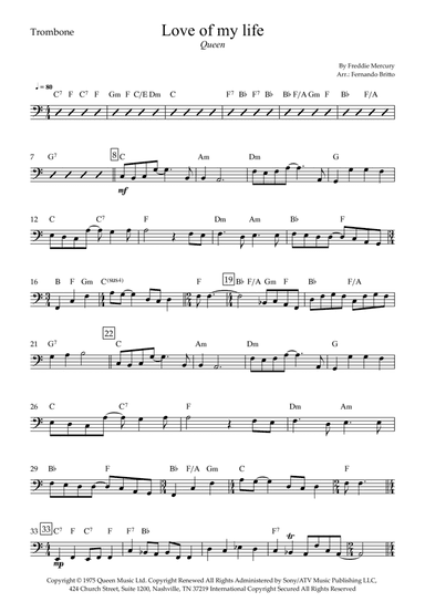 Love Of My Life (arr. Fernando Britto)