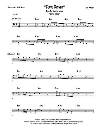Slave Driver (arr. Accubass)