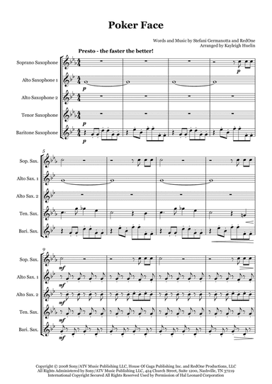 Poker Face (arr. Kayleigh Huelin)