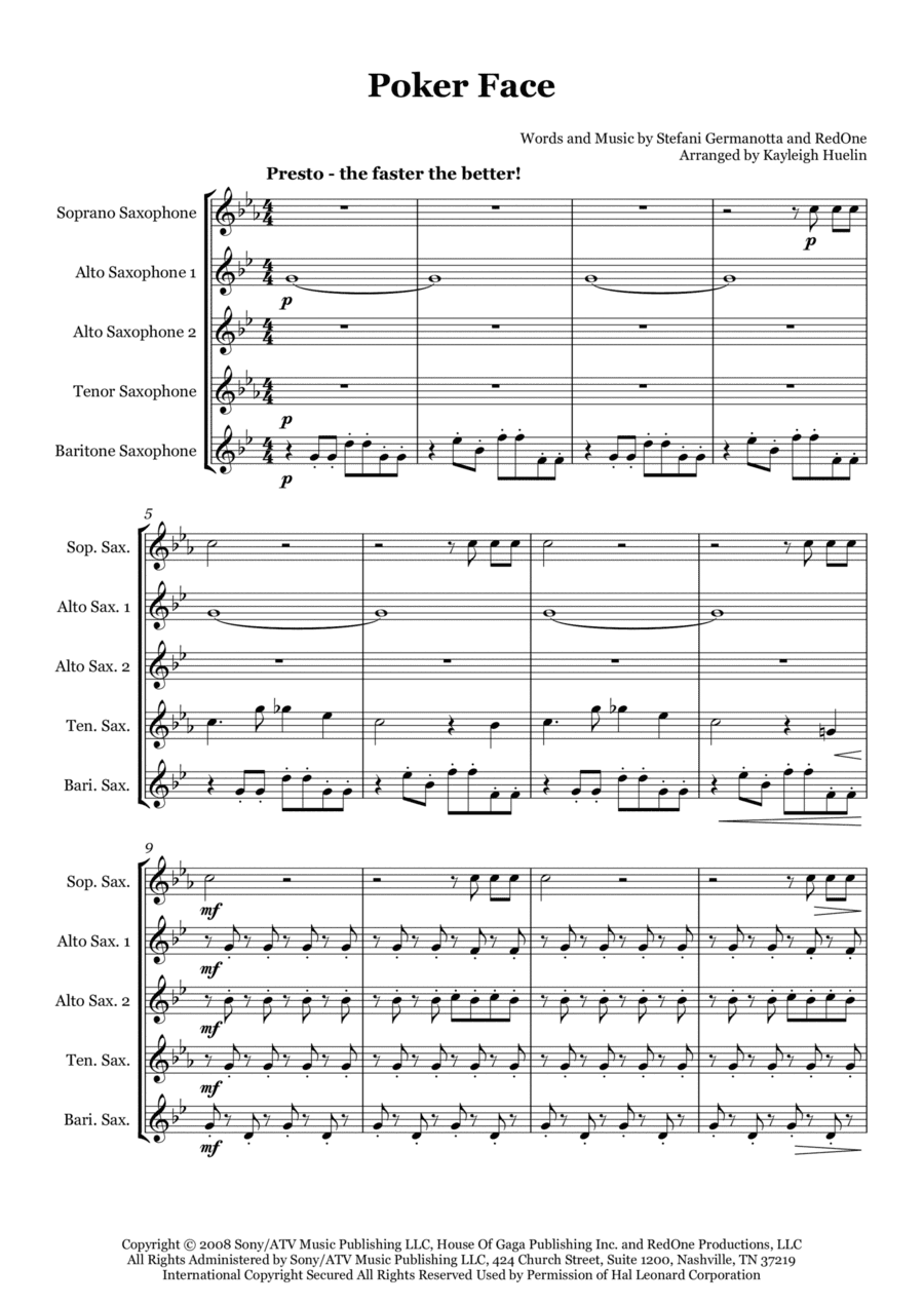 Poker Face (arr. Kayleigh Huelin)