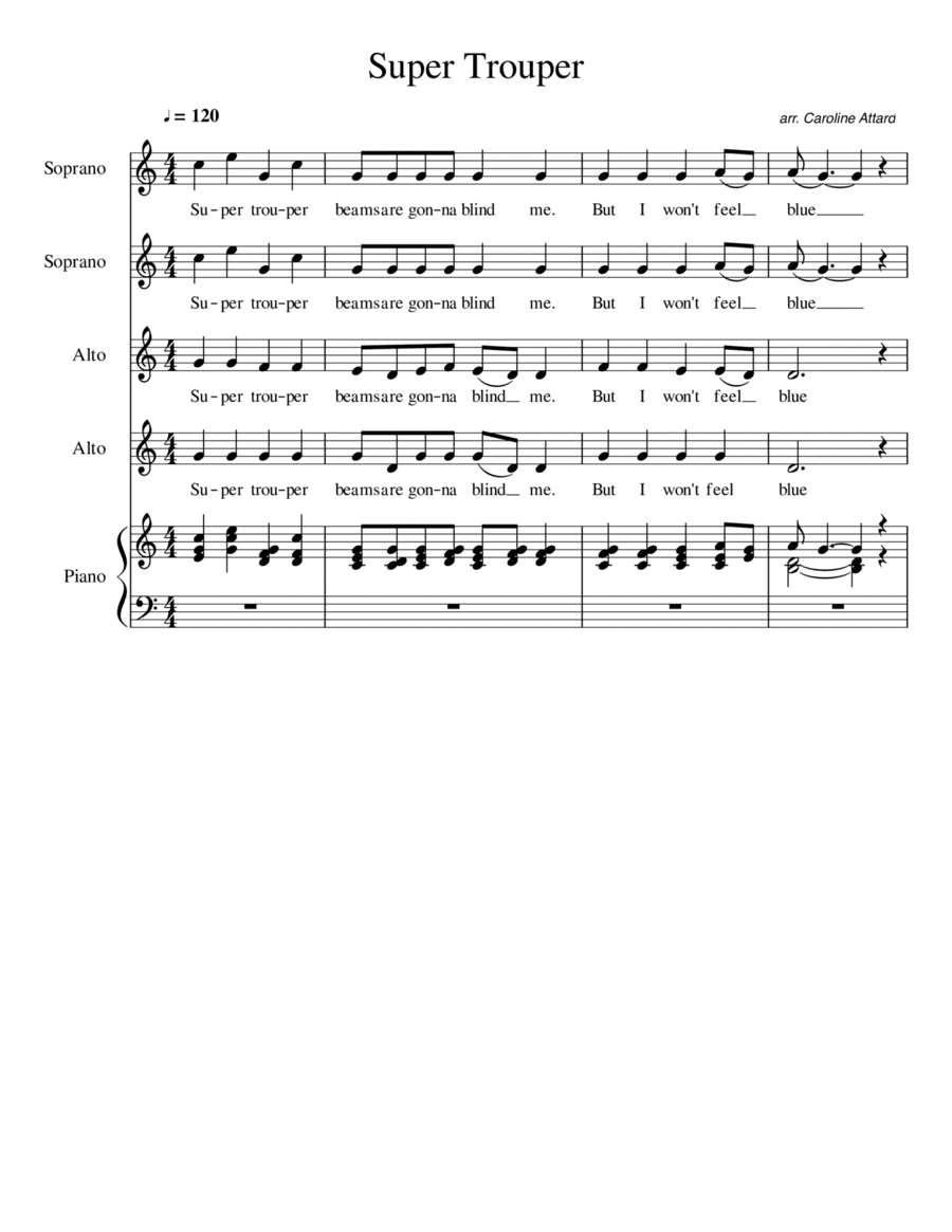 Super Trouper (arr. Caroline Attard)