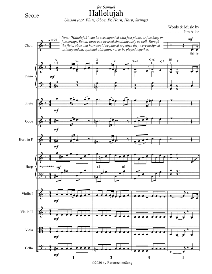 Hallellujah (Conductor Score)
