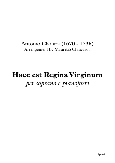 Haec est Regina Virginum (arr. Maurizio Chiavaroli)