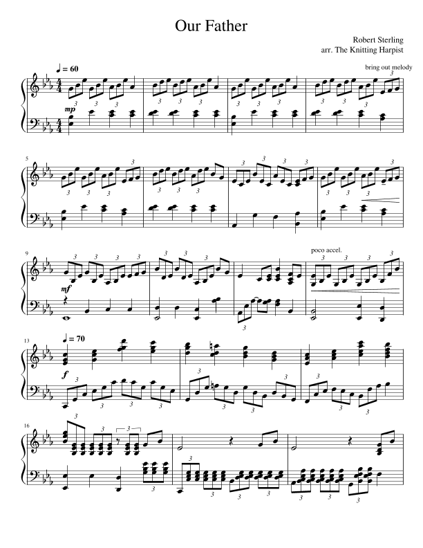 Our Father (arr. The Knitting Harpist)