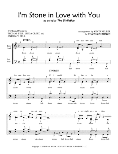 I'm Stone In Love With You (arr. Kevin Keller)