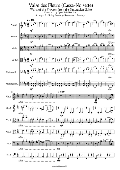 Waltz of the Flowers from the Nutcracker Suite (for string sextet) (arr. Samantha J Bramely)