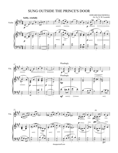 Sung Outside the Prince's Door (arr. Nick Lacanski)