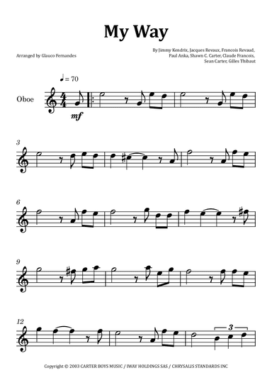 I Did It My Way (arr. Glauco Fernandes)