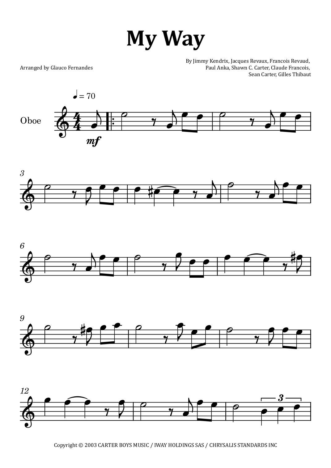 I Did It My Way (arr. Glauco Fernandes)