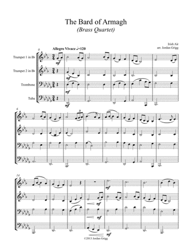 The Bard of Armagh (Brass Quartet) (arr. Jordan Grigg)