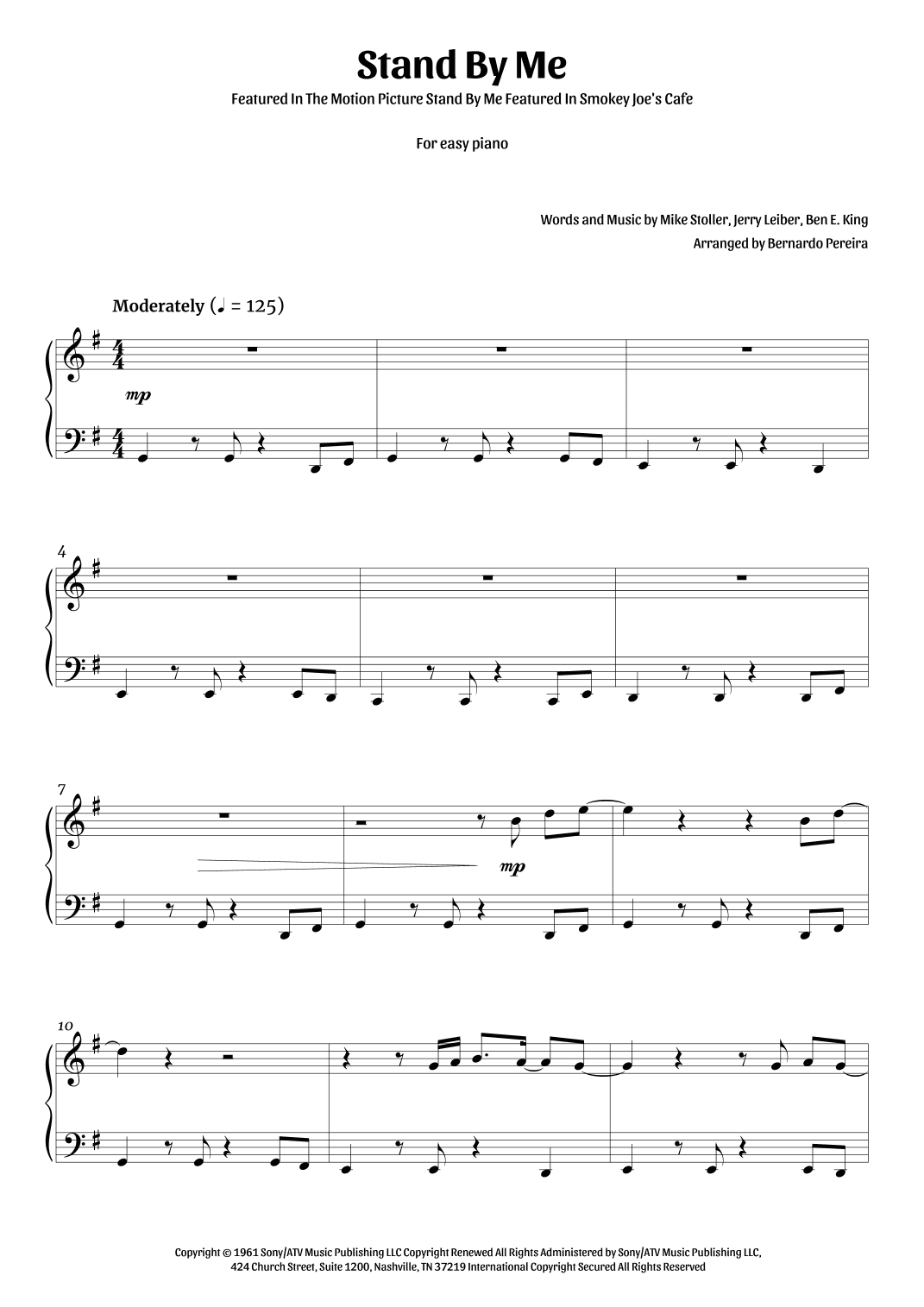 Stand By Me (arr. Bernardo Pereira)