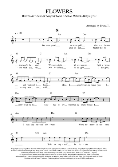 Flowers (arr. Bruna T.)