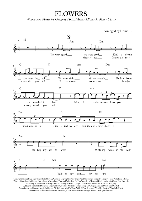 Flowers (arr. Bruna T.)