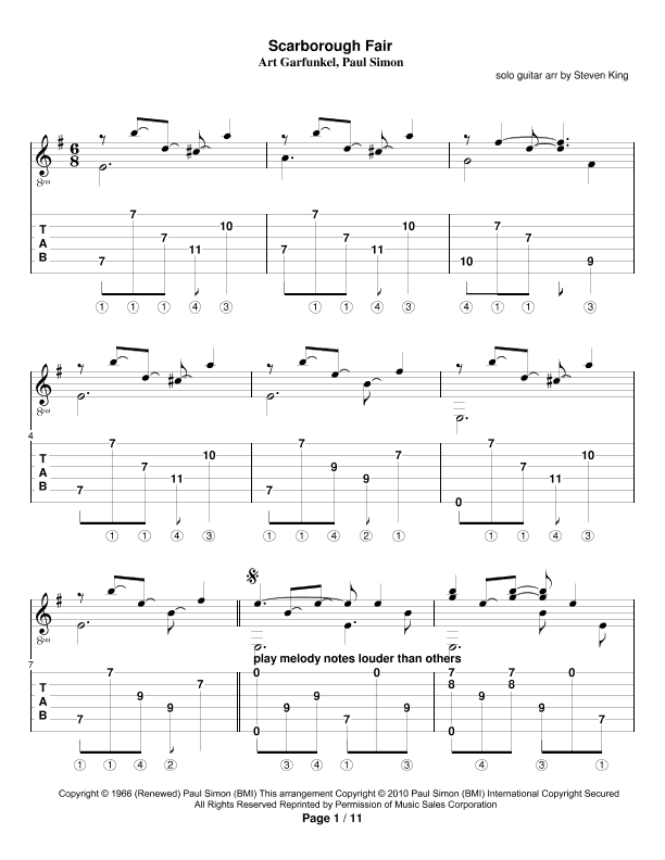 Scarborough Fair/canticle (arr. Steven King)