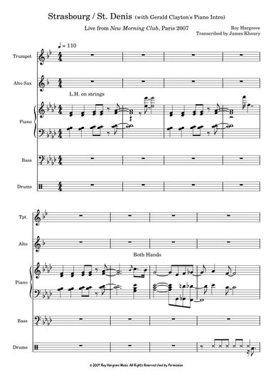Strasbourg / St. Denis (arr. James Khoury)