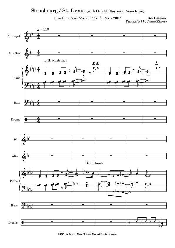 Strasbourg / St. Denis (arr. James Khoury)
