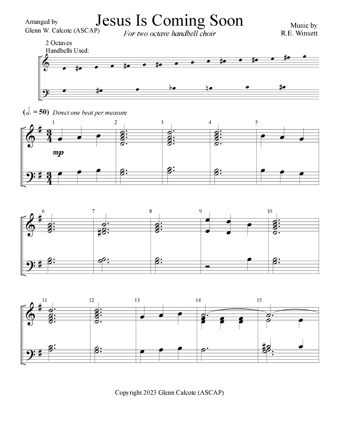 Jesus Is Coming Soon (arr. Glenn Calcote)