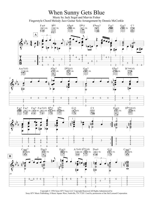 When Sunny Gets Blue (arr. Dennis McCorkle)