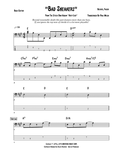 Bad Sneakers (arr. Accubass)