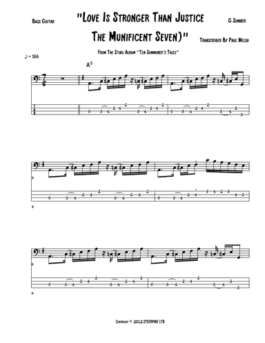 Love Is Stronger Than Justice (the Munificent Seven) (arr. Accubass)