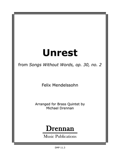 Unrest from Songs Without Words Op. 30, no. 2 (arr. Michael Drennan)