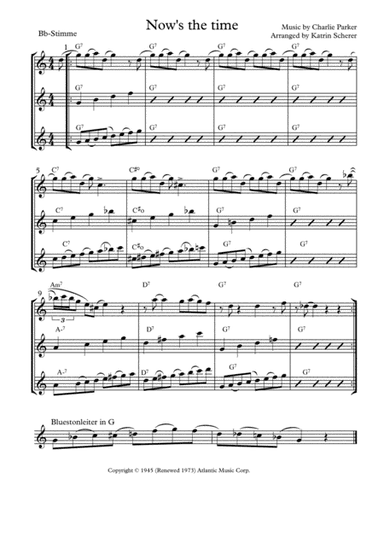 Now's The Time (arr. Katrin Scherer)