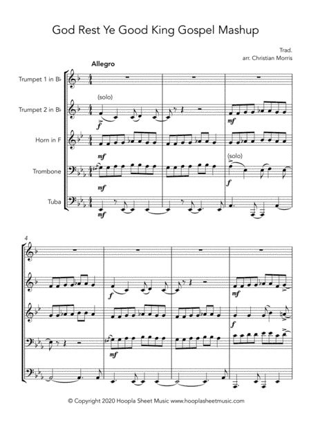 God Rest Ye Good King Gospel Mashup (arr. Hoopla Sheet Music)