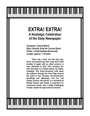 Extra! Extra! A Nostalgic Celebration of the Daily Newspaper (arr. Daniel Moore Music)