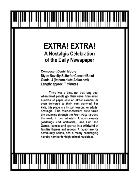 Extra! Extra! A Nostalgic Celebration of the Daily Newspaper (arr. Daniel Moore Music)