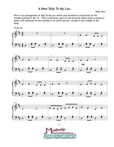 A New Skip To My Lou (arr. Melody Music Publishers)