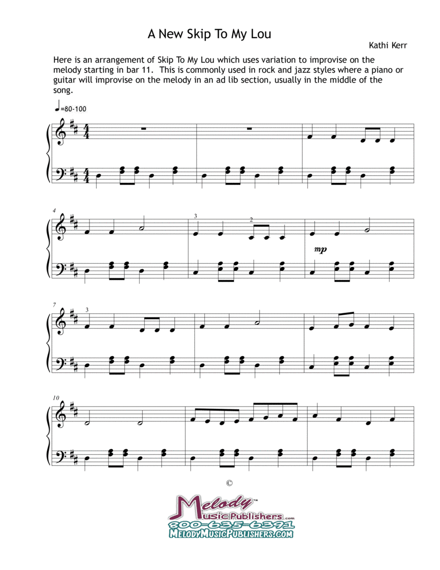 A New Skip To My Lou (arr. Melody Music Publishers)