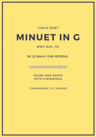 Bach Minuet in G Major Viola Duet (arr. Douglas Wattson)