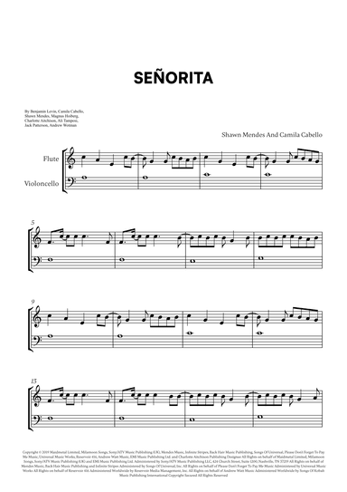 Señorita (arr. Cadenza Editions)