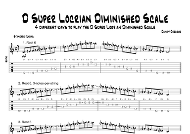 D Super Locrian Diminished Scale (4 Ways to Play)