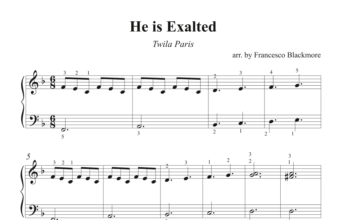 He Is Exalted (arr. Francesco Blackmore)