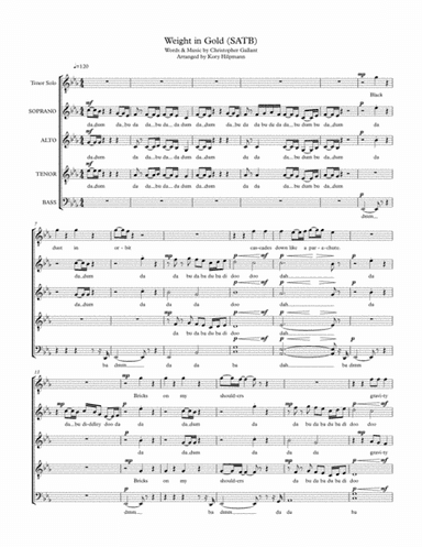 Weight In Gold (arr. Kory Hilpmann)