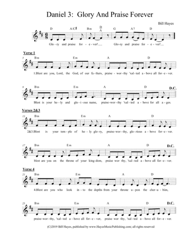 Daniel 3:  Glory And Praise Forever!