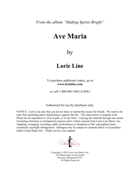 Ave Maria (from Making Spirits Bright) (arr. Lorie Line)