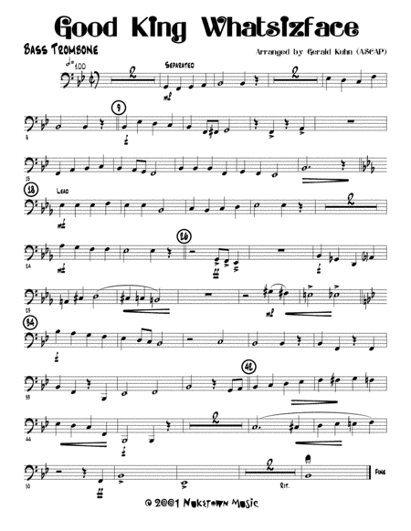 Good King Whatsizface (Wenceslas) (arr. Gerald Kuhn)