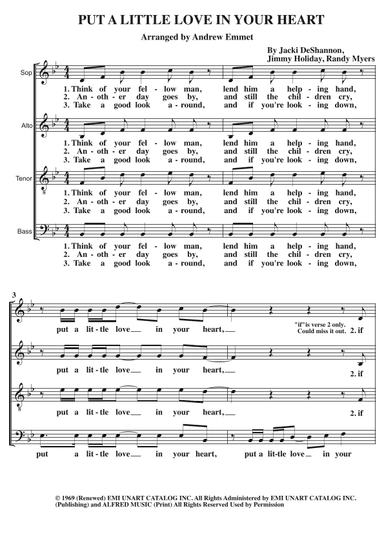 Put A Little Love In Your Heart (arr. Andrew Emmet)