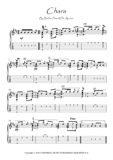 Chara (arr. PianoSheetNow)