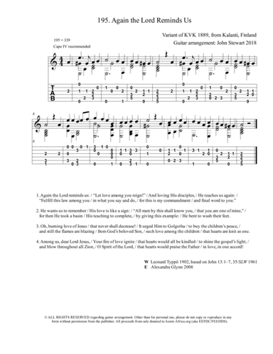 195 Again the Lord Reminds Us (arr. John Stewart 2018)