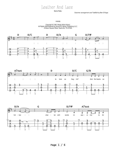 Leather And Lace (arr. Ben D'Ooge)