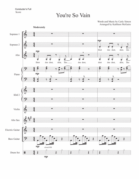 You're So Vain (arr. Kathleen McGuire)