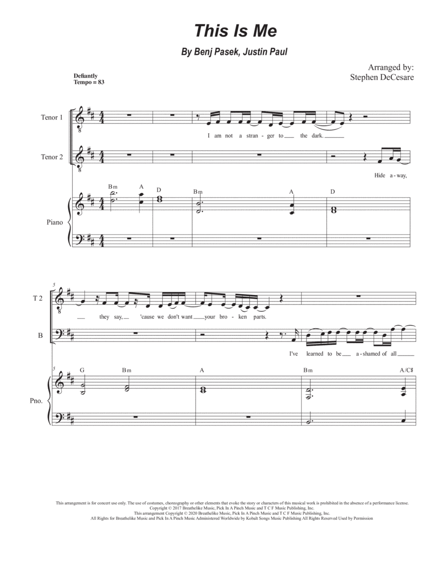 This Is Me (arr. Stephen DeCesare)
