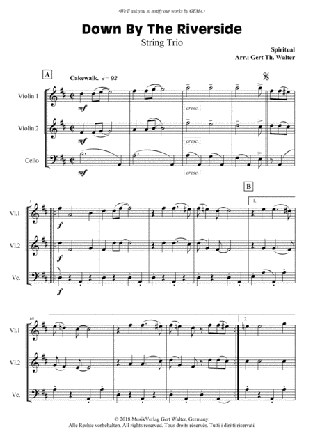 Down By The Riverside (arr. Gert Th. Walter)